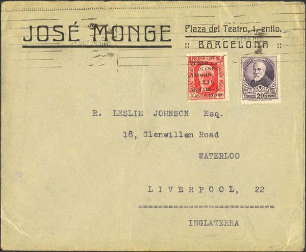 0000008842 - Spain. Spanish Republic Airmail