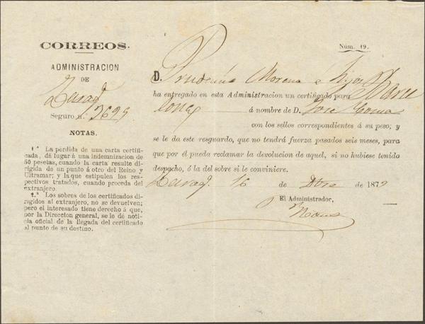 0000009309 - Aragon. Postal History