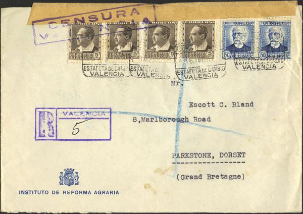 0000009686 - Spain. Spanish Republic Registered Mail