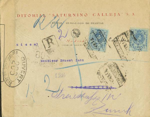 0000010340 - España. Alfonso XIII Correo Certificado