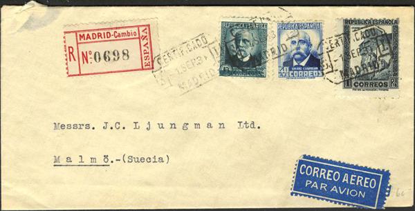 0000012449 - Spain. Spanish Republic Registered Mail