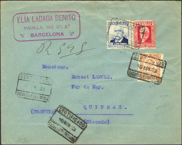 0000012460 - Spain. Spanish Republic Registered Mail