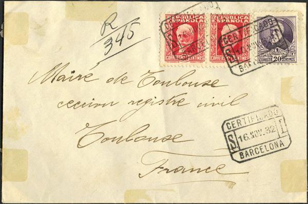 0000012470 - Spain. Spanish Republic Registered Mail