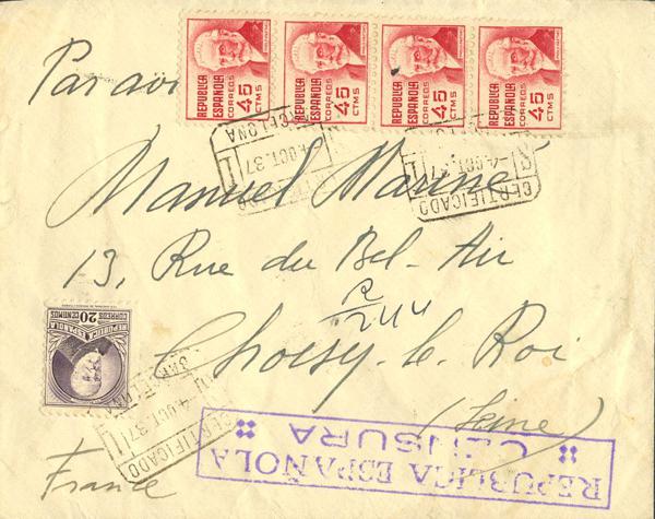 0000012538 - Spain. Spanish Republic Registered Mail