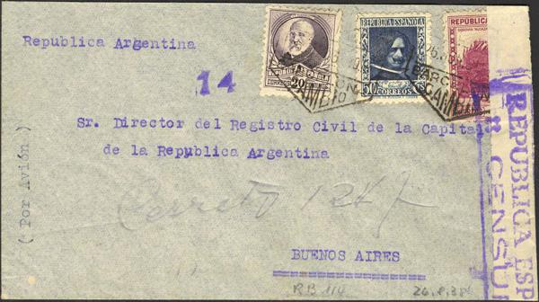 0000012542 - Spain. Spanish Republic Airmail