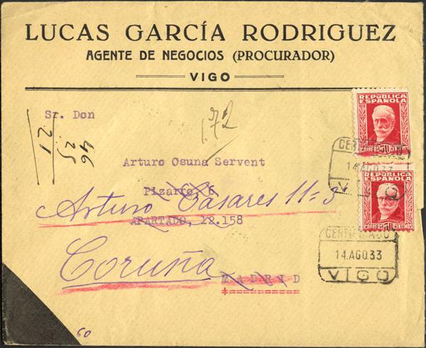 0000012676 - Spain. Spanish Republic Registered Mail
