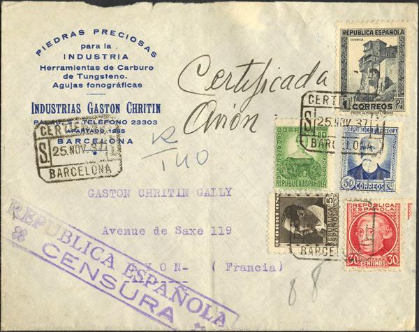 0000012708 - Spain. Spanish Republic Registered Mail