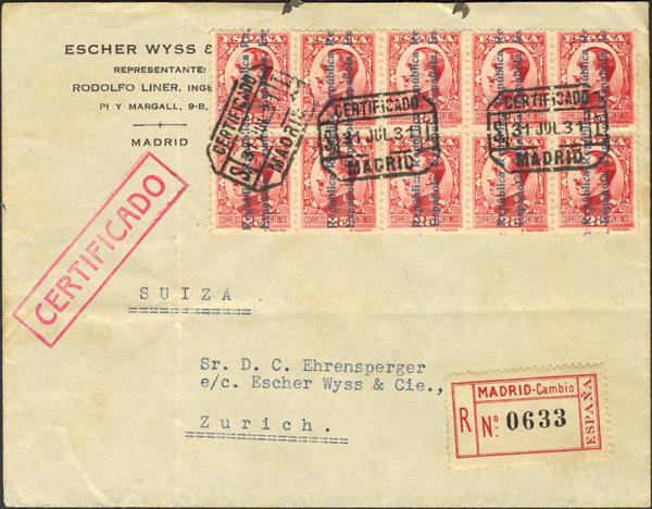 0000012926 - Spain. Spanish Republic Registered Mail
