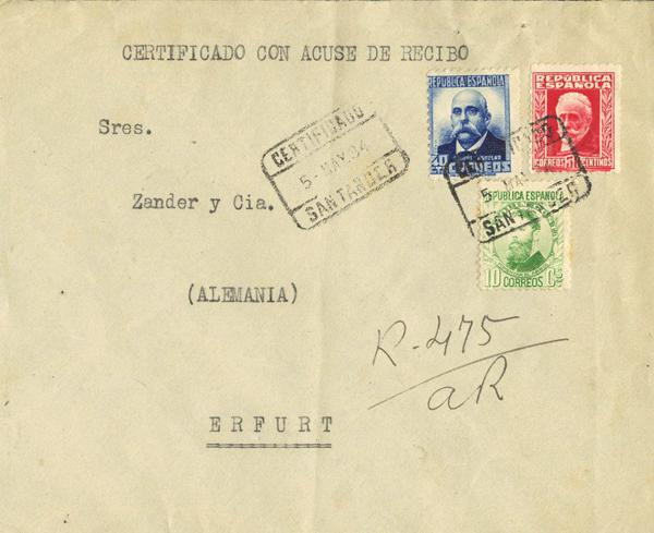 0000012946 - Spain. Spanish Republic Registered Mail