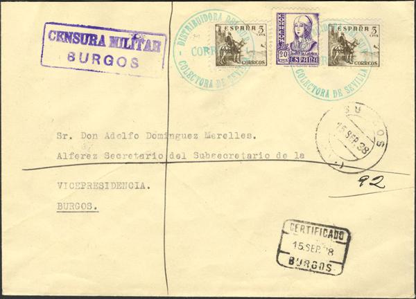 0000015119 - Zona Nacional. Bando Nacional Correo Certificado