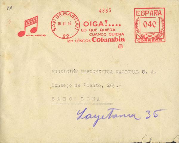 0000015996 - Other sections. Roller Postmark / Mechanical Franking