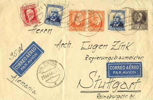 0000016082 - Spain. Spanish Republic Airmail