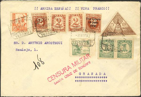 0000019423 - Zona Nacional. Bando Nacional Correo Certificado