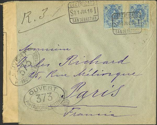 0000020496 - Spain. Alfonso XIII Registered Mail