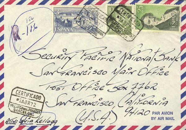 0000022250 - Spain. 2nd Centenary Airmail
