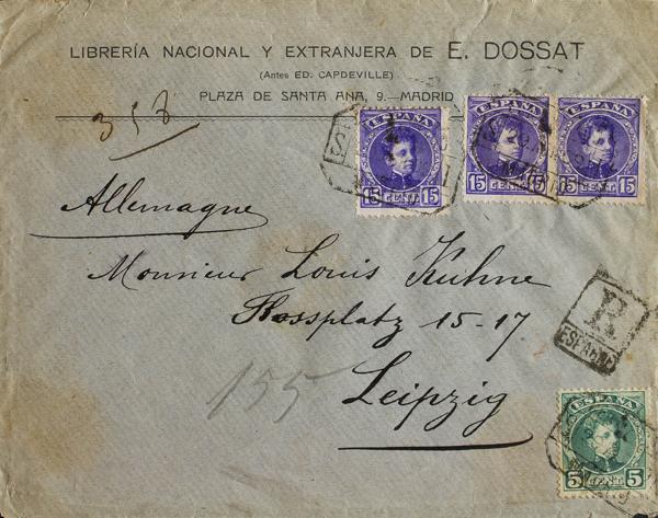 0000022477 - Spain. Alfonso XIII Registered Mail