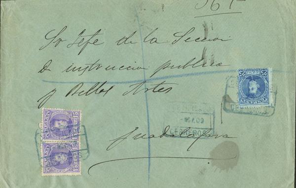 0000025251 - Spain. Alfonso XIII Registered Mail