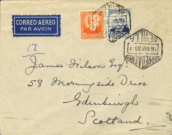 0000025254 - Spain. Spanish Republic Airmail