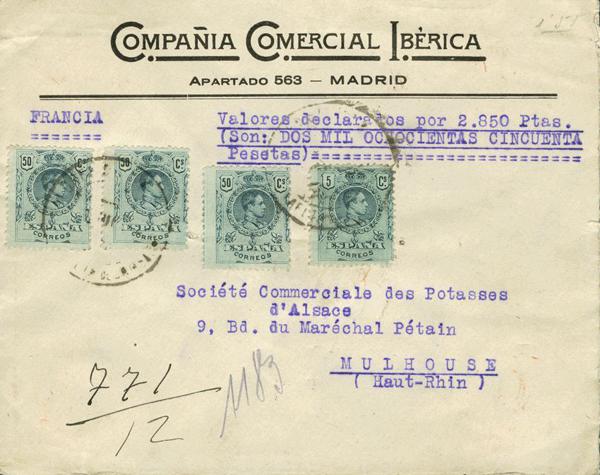 0000026173 - España. Alfonso XIII Correo Certificado