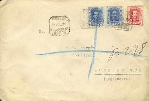 0000026176 - España. Alfonso XIII Correo Certificado