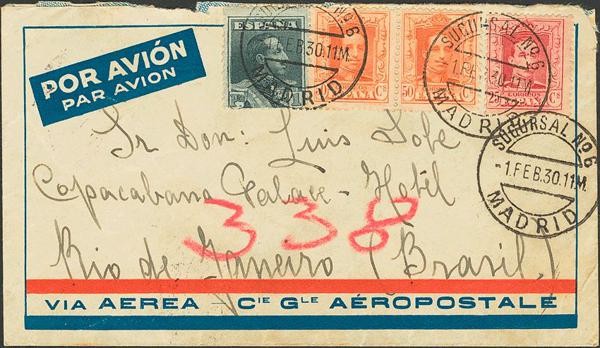0000028454 - Spain. Alfonso XIII Air Mail