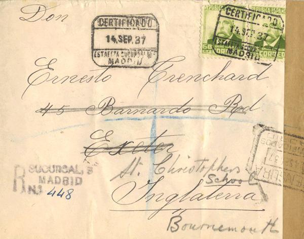0000030280 - Spain. Spanish Republic Registered Mail
