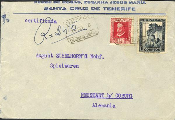 0000030351 - Spain. Spanish Republic Registered Mail