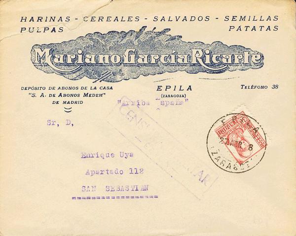 0000030909 - National Zone. Military Censorship Bando Nacional