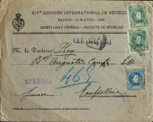 0000037154 - Spain. Alfonso XIII Registered Mail