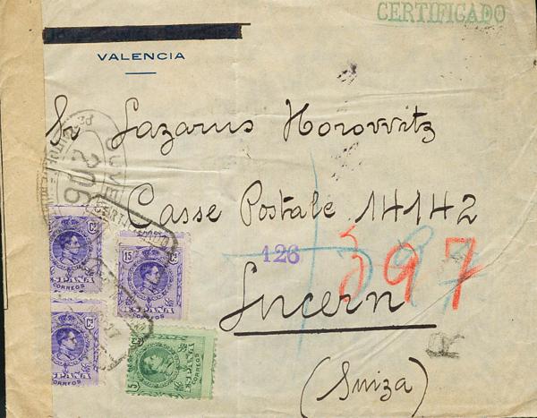 0000041860 - Spain. Alfonso XIII Registered Mail