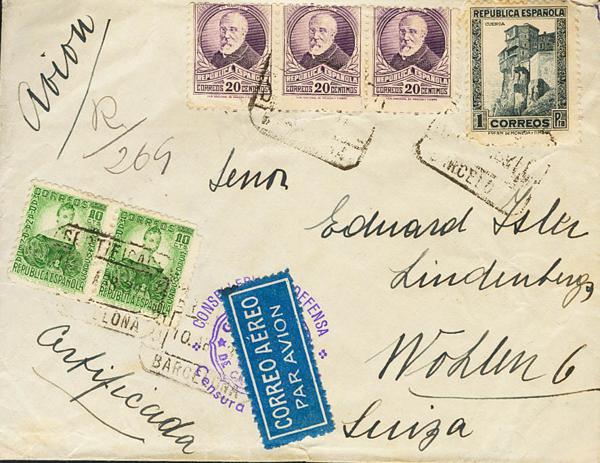 0000043536 - Spain. Spanish Republic Airmail