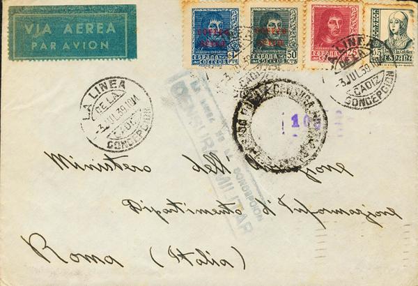 0000044930 - Zona Nacional. Bando Nacional Correo Aéreo