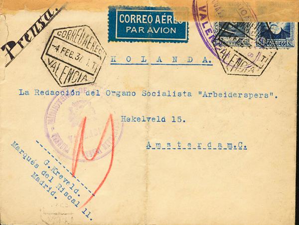 0000045043 - Spain. Spanish Republic Airmail