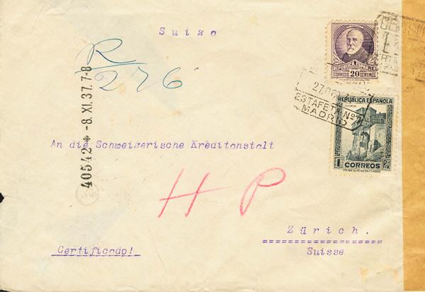 0000045081 - Spain. Spanish Republic Registered Mail