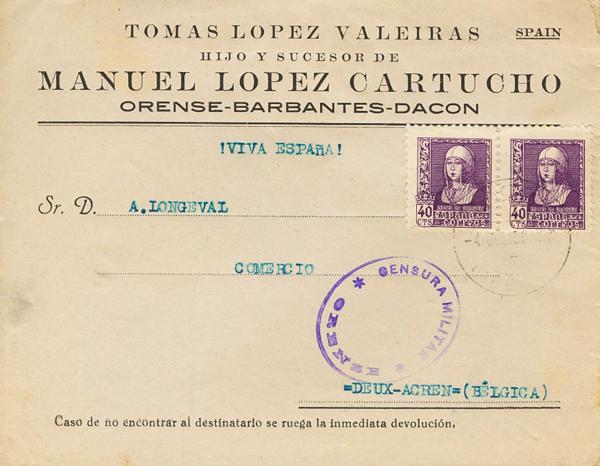 0000045100 - Zona Nacional. Censura Militar Bando Nacional