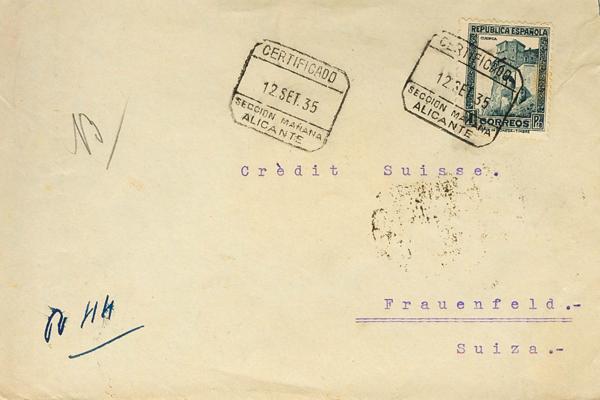 0000045109 - Spain. Spanish Republic Registered Mail