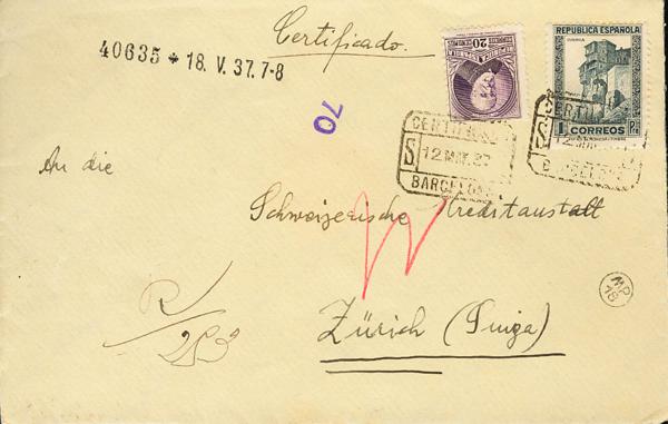 0000045160 - Spain. Spanish Republic Registered Mail