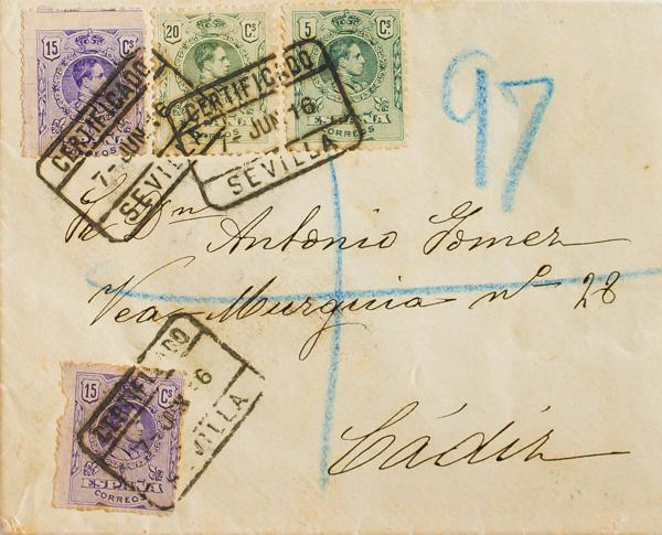 0000045745 - Spain. Alfonso XIII Registered Mail
