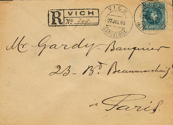 0000046335 - Spain. Alfonso XIII Registered Mail