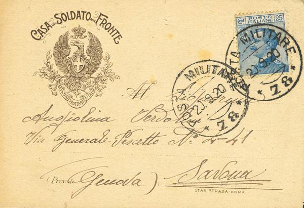 0000053317 - Italia. Correo de Campaña / Militar