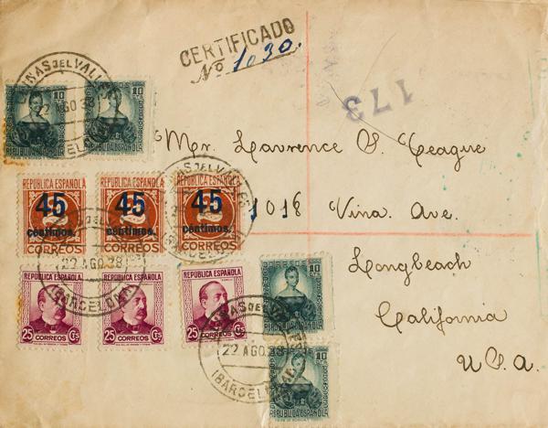 0000060631 - Spain. Spanish Republic Registered Mail
