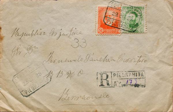 0000064779 - Spain. Spanish Republic Registered Mail