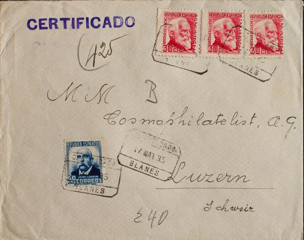 0000068620 - Spain. Spanish Republic Registered Mail