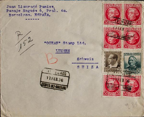 0000068633 - Spain. Spanish Republic Registered Mail