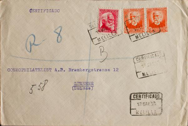 0000068634 - Spain. Spanish Republic Registered Mail