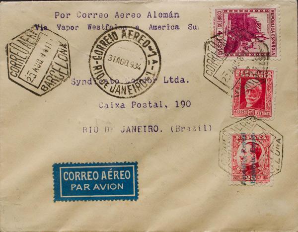 0000069944 - Spain. Spanish Republic Airmail