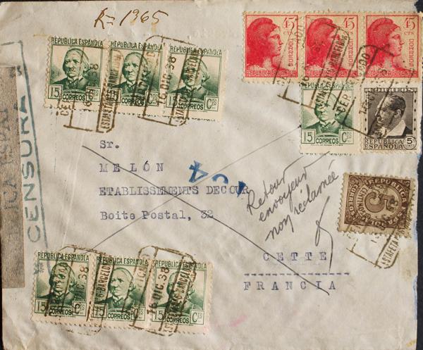 0000073693 - Spain. Spanish Republic Registered Mail