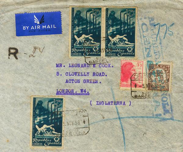 0000075015 - Spain. Spanish Republic Registered Mail
