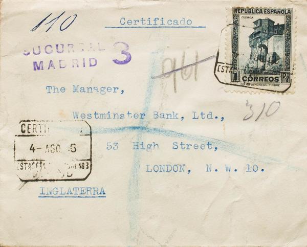 0000079899 - Spain. Spanish Republic Registered Mail