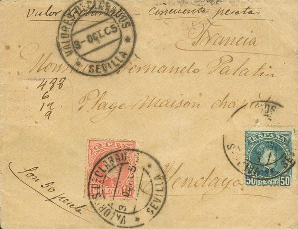 0000095696 - Spain. Alfonso XIII Registered Mail